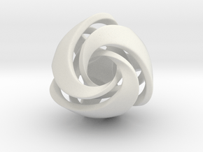 Twisted Geometric Pendant - Tetra in Basic Nylon Plastic: Medium