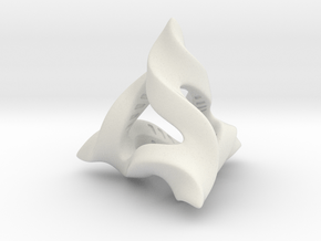 Twisted Horns D4 in Basic Nylon Plastic