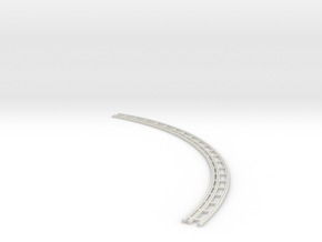 Dual Gauge Baulk Road RH Curve - Long (N Scale) in Basic Nylon Plastic