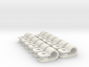 12 x 3/16" rod clamps in Basic Nylon Plastic