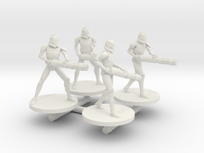 23mm Phase 2 Clone Troopers Z-6 Rotary Cannon (4) in Basic Nylon Plastic