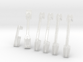 55-57-61-Handles in Clear Ultra Fine Detail Plastic