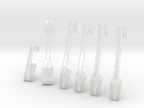 55-57-61-Handles in Clear Ultra Fine Detail Plastic