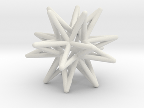 Icosahedron Star Earring in Basic Nylon Plastic