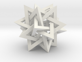 Tetrahedron 5 Compound, quadrilateral struts in Basic Nylon Plastic
