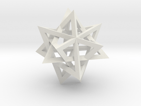 Tetrahedron 4 compound, flat faced struts in Basic Nylon Plastic
