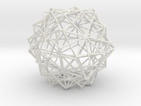 10 Cube Compound, Wireframe in Basic Nylon Plastic