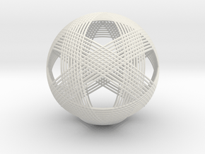 Icosahedron vertex symmetry weave in Basic Nylon Plastic