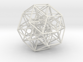 6D cube projected into 3D-thin struts in Basic Nylon Plastic
