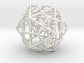 Nested Platonic Solids -Round Wires in Basic Nylon Plastic