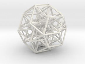 6-cube projected into 3D - square struts in Basic Nylon Plastic