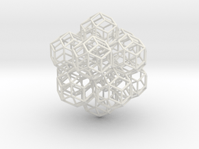 rhombic tricontahedrons, at icosahedron vertices in Basic Nylon Plastic
