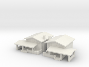 Sears Shadowlawn House - Set of 2 - 1:500scale in Basic Nylon Plastic
