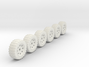 25mm diameter wheels for vehicle models x6 in Basic Nylon Plastic