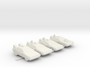 BTTF Deloreans 160 scale White in Basic Nylon Plastic