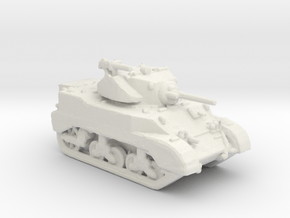 ARVN M5 Stuart Light tank white plastic 1:160 scal in Basic Nylon Plastic