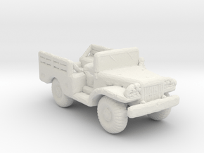 M37 Dodge 3/4ton white plastic 1:160 scale in Basic Nylon Plastic