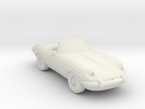 1961 Jaguar XK-E Shaguar 1:160 scale White Only in Basic Nylon Plastic