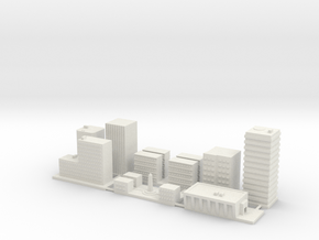 1" Buildings Set 1 - Commercial in Basic Nylon Plastic