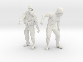 1-24 Military Zombie Set 7 in Basic Nylon Plastic