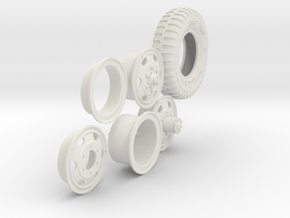 1/6 900x20 M35 Tire and Wheels Sample Set5 in Basic Nylon Plastic