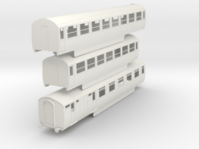 0-43-lner-silver-jubilee-E-F-G-triplet-coach in Basic Nylon Plastic