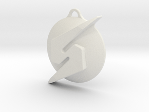 Screw Attack Pendant in White Natural Versatile Plastic