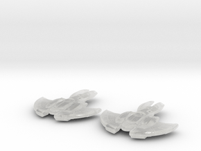 Cardassian Interceptor 1/1400 x2 in Clear Ultra Fine Detail Plastic