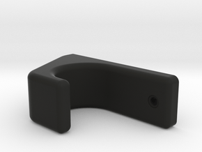 Super Strong Wall Hook in Black Smooth Versatile Plastic