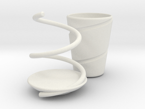 Coil Cup in White Natural TPE (SLS): Medium