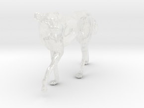Cheetah 1:43 Walking Female 3 in Clear Ultra Fine Detail Plastic