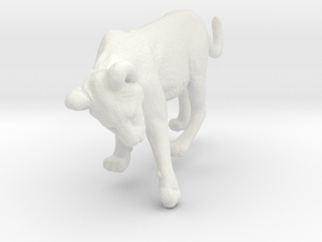 Lion 1:43 Cub reaching for something in White Natural Versatile Plastic