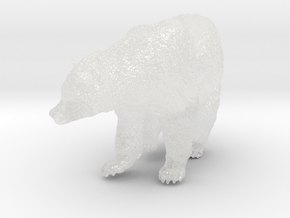 Grizzly Bear 1:43 Female standing in waterfall in Clear Ultra Fine Detail Plastic