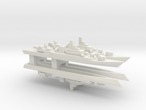 PLA[N] Type 053H3 Frigate x4 w/ Barrels, 1/3000 in White Natural Versatile Plastic