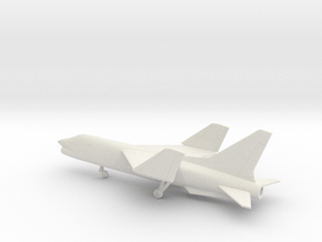 Vought F-8 Crusader (folded wings) in White Natural Versatile Plastic: 1:144