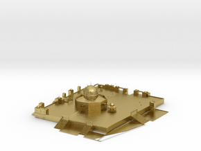 Al-Aqsa Mosque Dome of Rock in Natural Brass