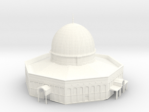 Al-Aqsa Mosque Dome of Rock masjid  in White Premium Versatile Plastic