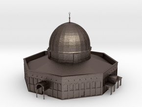 Al-Aqsa Mosque Dome of Rock masjid  in Polished Bronzed-Silver Steel