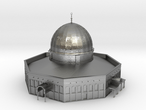 Al-Aqsa Mosque Dome of Rock masjid  in Natural Silver
