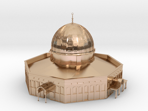Al-Aqsa Mosque Dome of Rock masjid -SMALL in 9K Rose Gold 