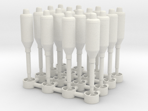 1/24 scale Hedgehog Projectile Set 16 Units in White Natural Versatile Plastic