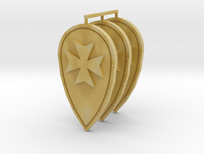 Maltese Cross Prime Teardrop Shield #1-1 in Tan Fine Detail Plastic