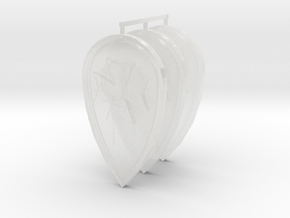 Maltese Cross Prime Teardrop Shield #1-2 in Clear Ultra Fine Detail Plastic