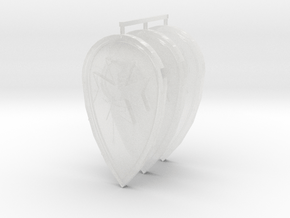 Maltese Cross Prime Teardrop Shield (hand) #1L in Clear Ultra Fine Detail Plastic