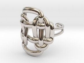 Double knot in Rhodium Plated Brass