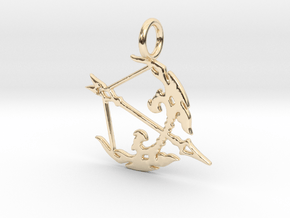 Sagittarius Arrow in 14K Yellow Gold