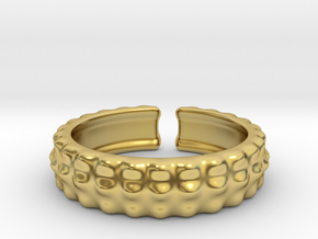 Bumpy ring in Polished Brass