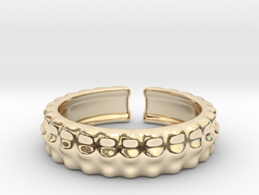 Bumpy ring in 14k Gold Plated Brass