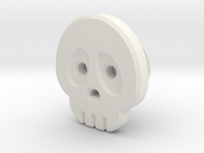 Crocs_recognition_pin_-_Skull in White Natural Versatile Plastic