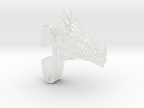 Dragon_Croc_Strap_Charm in Clear Ultra Fine Detail Plastic